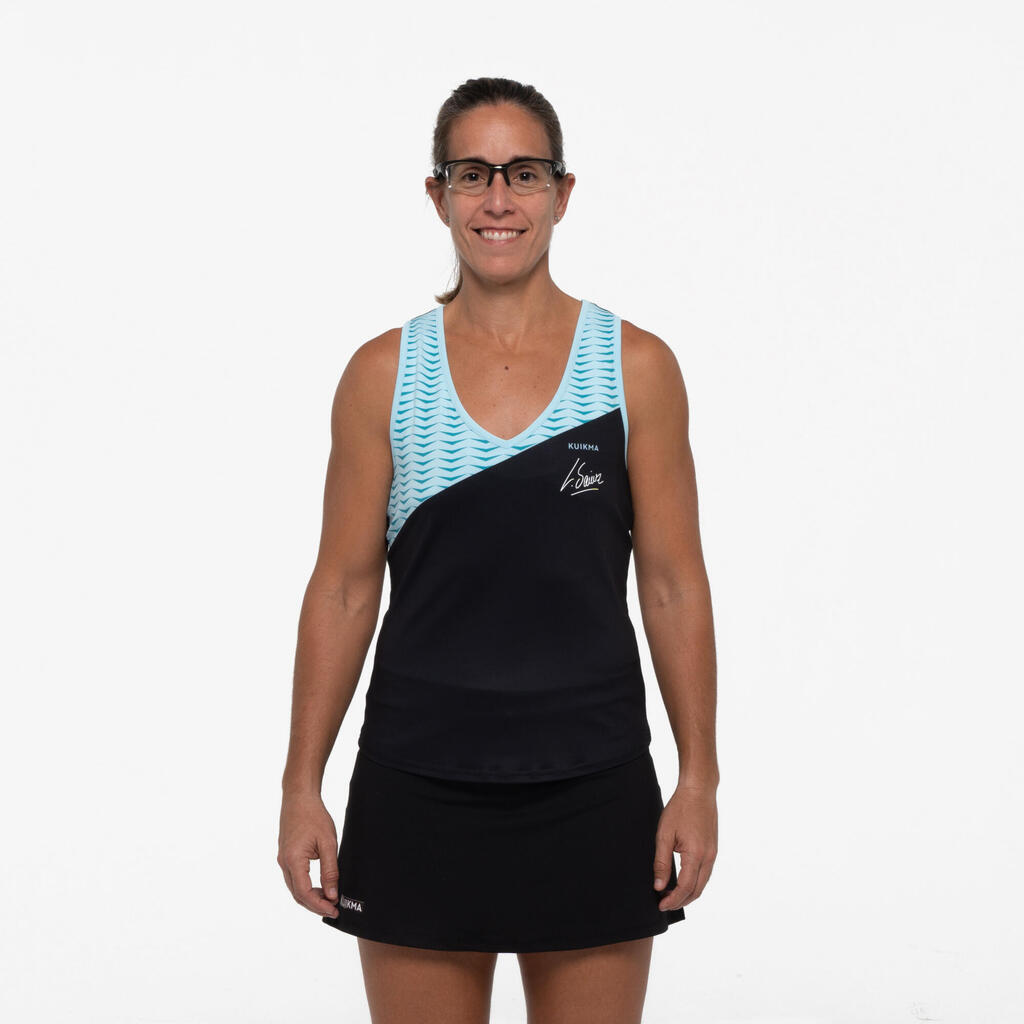 Women's Technical Breathable Padel Tank Top Dry - Red/Orange