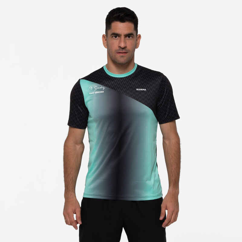 Camiseta de pádel manga corta transpirable Hombre 500 verde negro Maxi  Sanchez - Decathlon