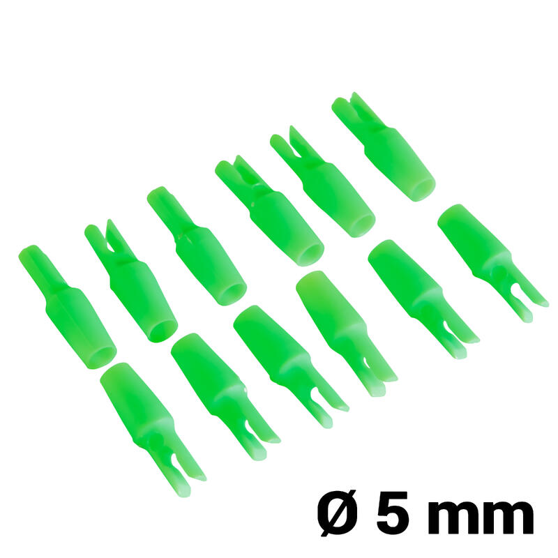 12 Nockpunkte 5 und 5,5 mm Bogensport grün