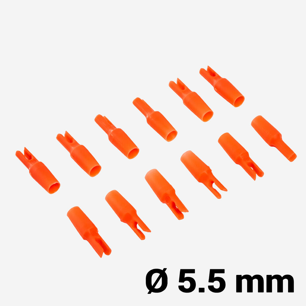 12 končíkov na lukostreľbu 5 a 5,5 mm