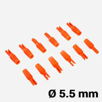 Strėlės galiukai, 12 vienetų,  5 ir 5,5 mm