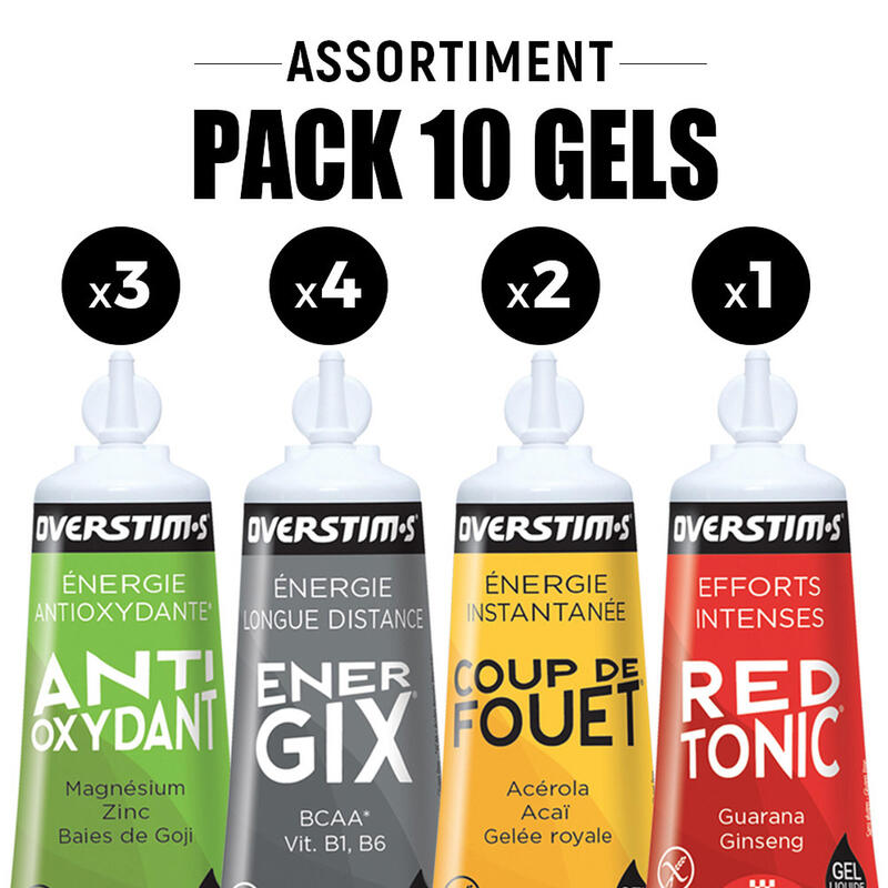 Overstims Pack assortiment 10 gels x 30 g