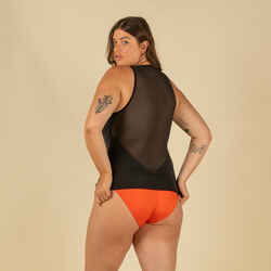 SWIMSUIT TOP TANKINI MAI PLAIN BLACK REMOVABLE CUPS