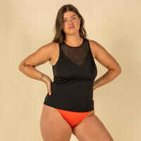 SWIMSUIT TOP TANKINI MAI PLAIN BLACK REMOVABLE CUPS