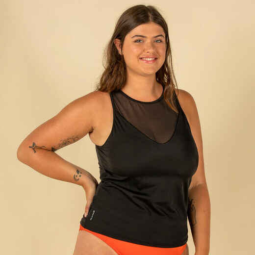 
      SWIMSUIT TOP TANKINI MAI PLAIN BLACK REMOVABLE CUPS
  