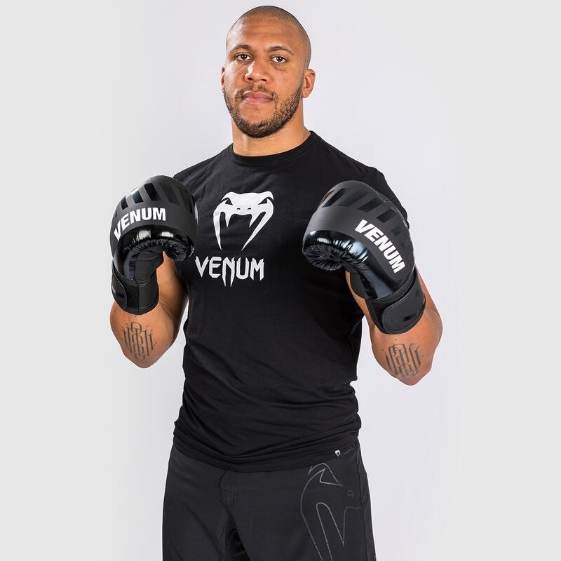 T-shirt sport di combattimento uomo Venum CLASSIC slim 100% cotone nera