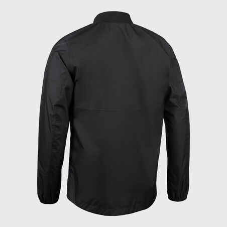 Adult Rugby Windproof Waterproof Smock Top 500 - Black