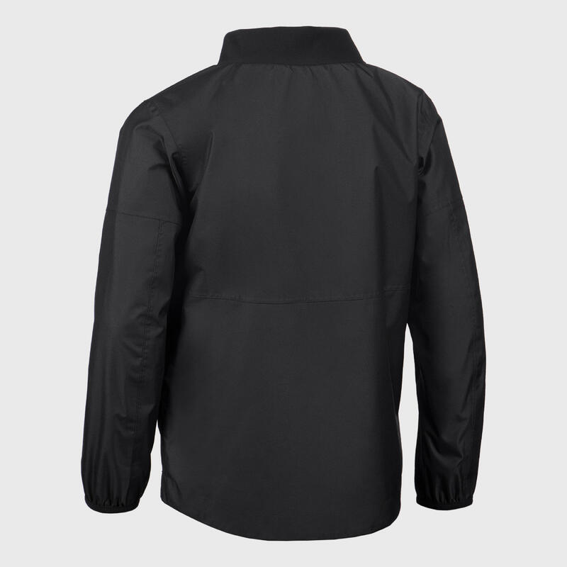 Jachetă Impermeabilă Protecţie Vânt Smocktop Rugby Negru Copii 