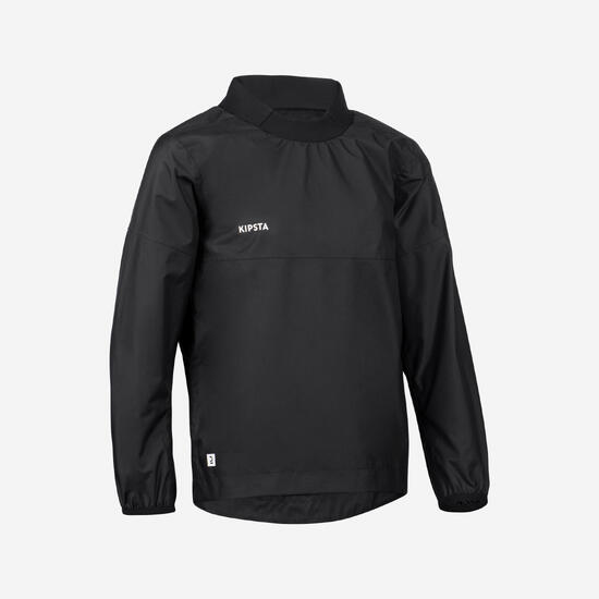 Giacca antivento impermeabile rugby bambino nera