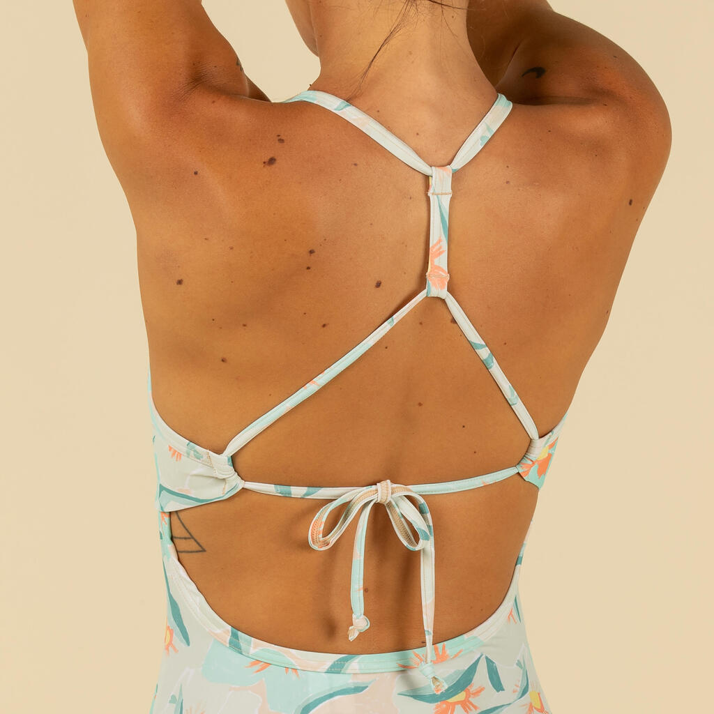 Maillot de bain 1 pièce Femme - Bea palmer bleu