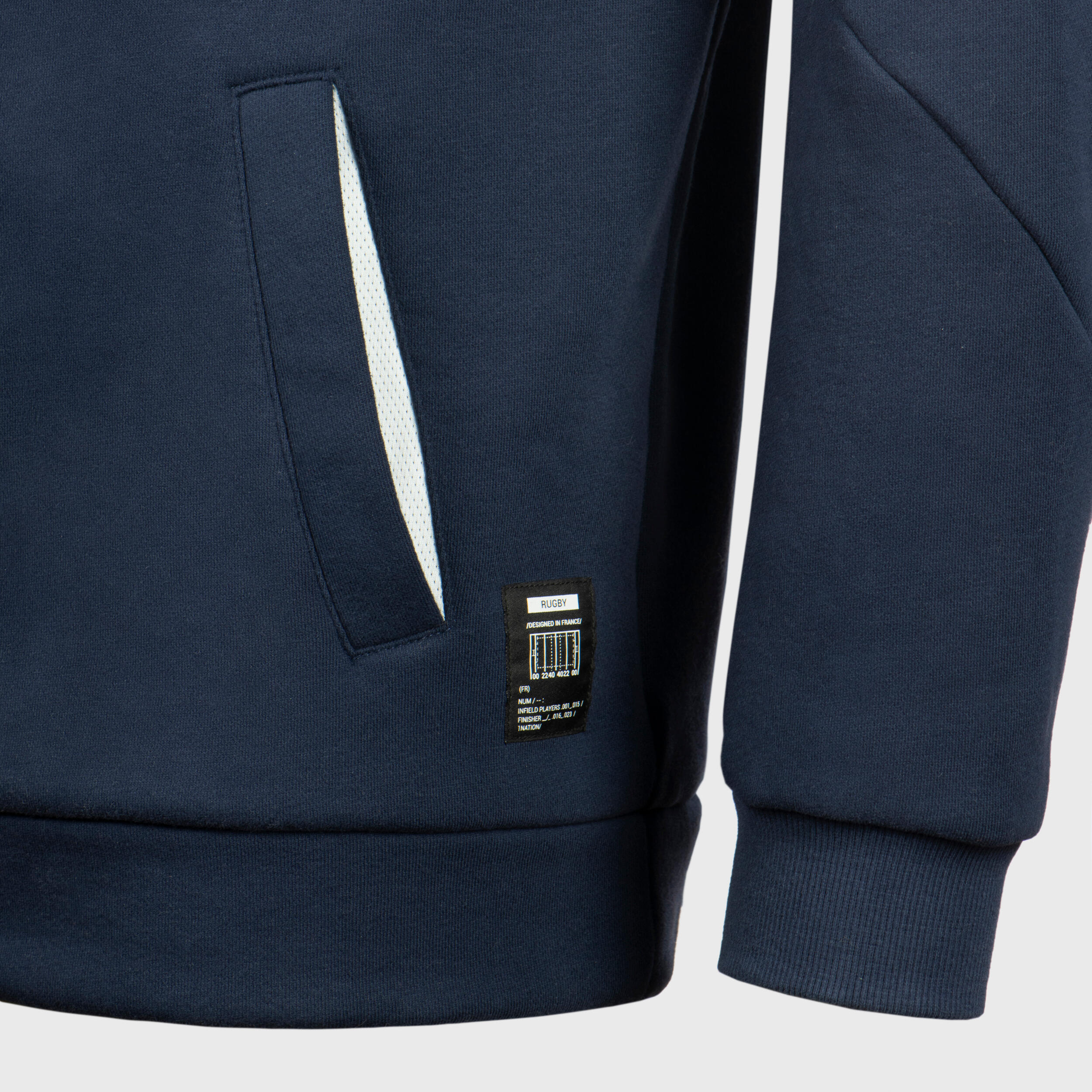 Adult Rugby Hoodie Sweatshirt R500 France - Blue 6/8