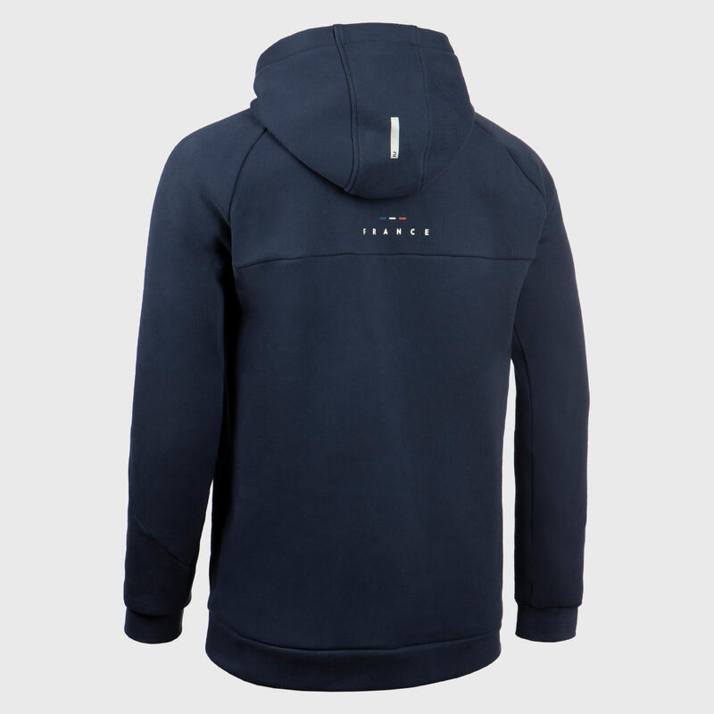 Sweat-Shirt de Rugby Adulte France - HOODIE R500 Bleu