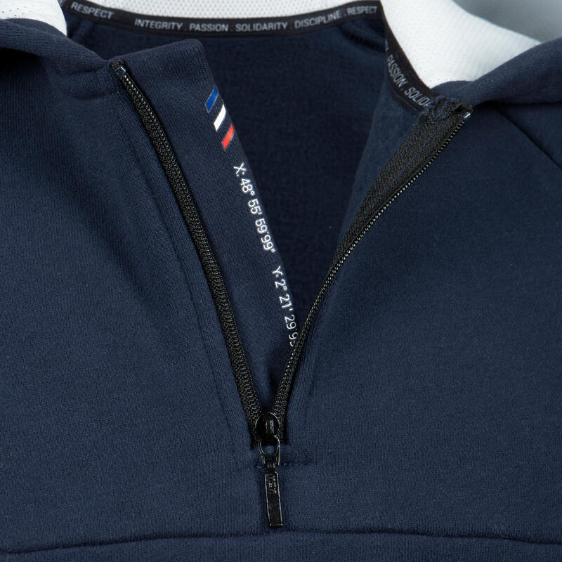 Sweat-Shirt de Rugby Junior France - HOODIE R500 Bleu