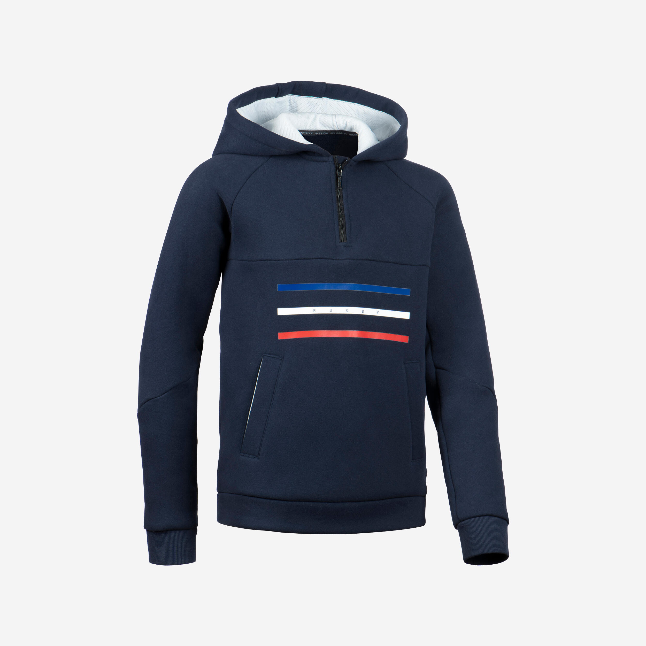 Kids' Rugby Hoodie Sweatshirt R500 France - Blue 8/8