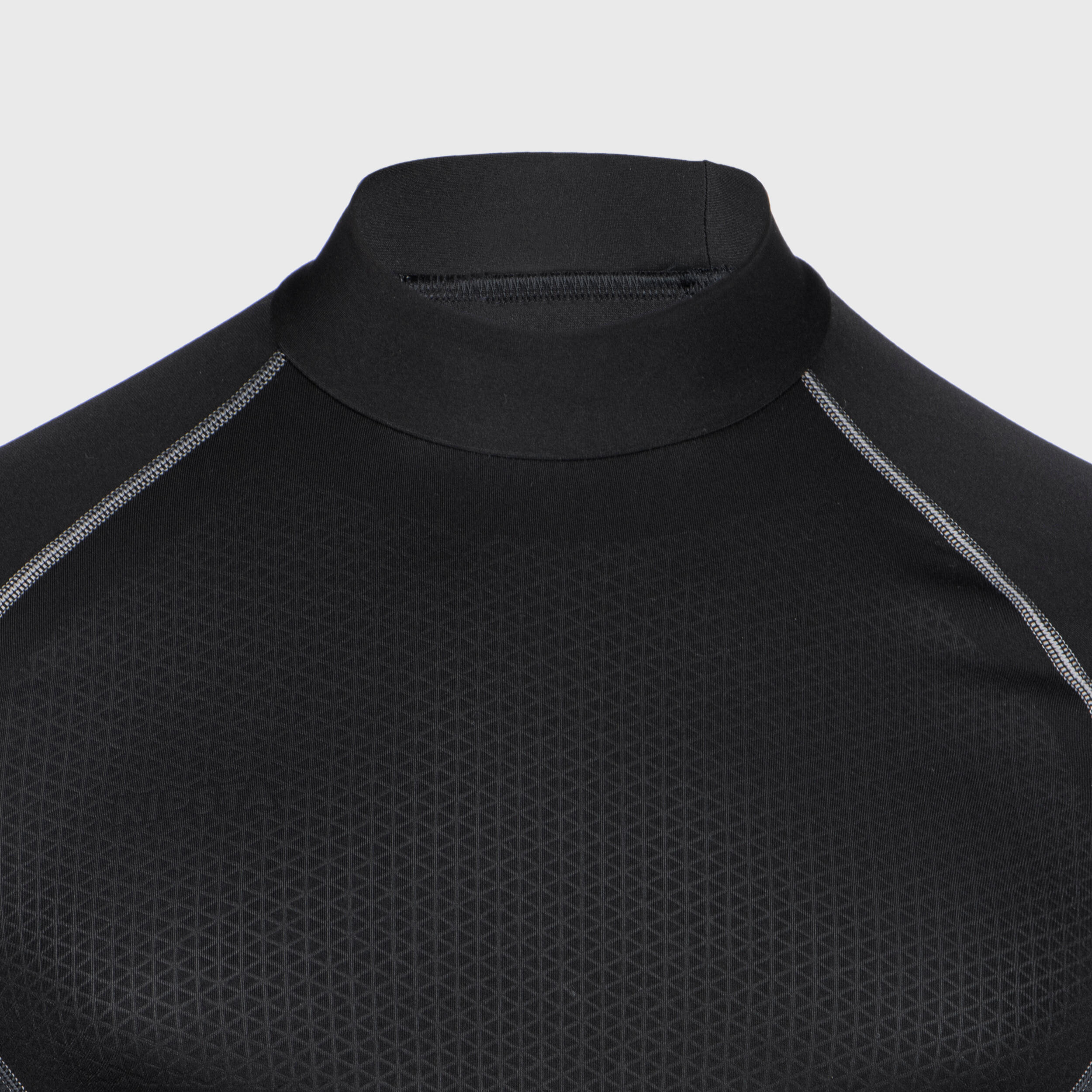 Men's Long-Sleeved Rugby Base Layer Top R500 - Black 3/5
