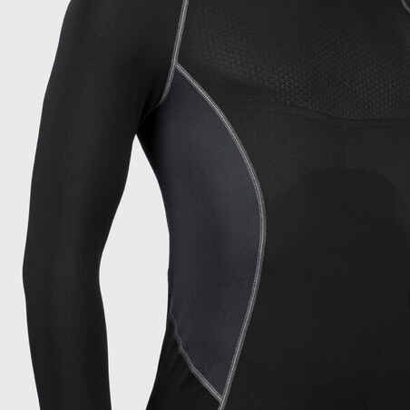 Men's Long-Sleeved Rugby Base Layer Top R500 - Black