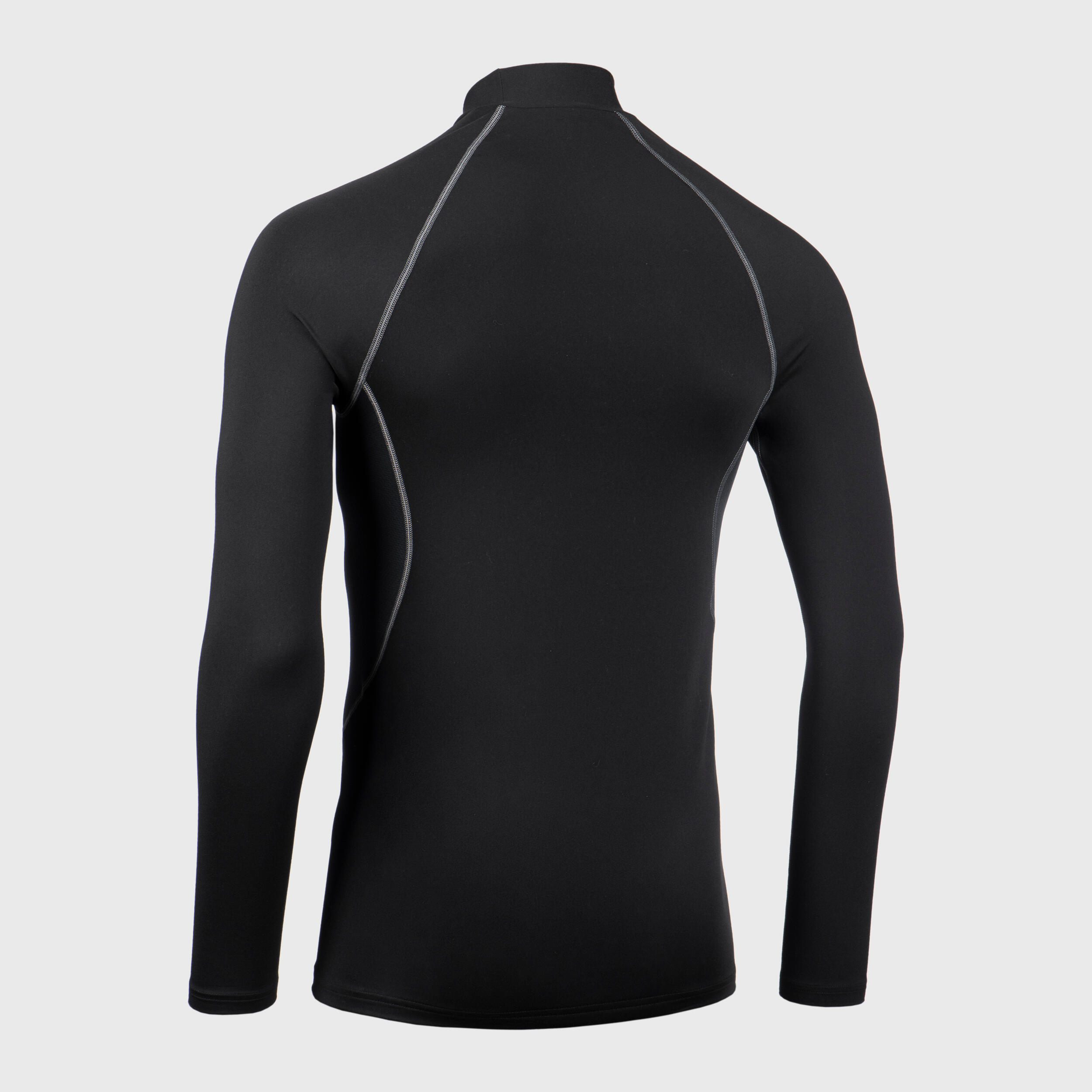 Ondershirt voor rugby heren R500 lange mouwen zwart 2/5