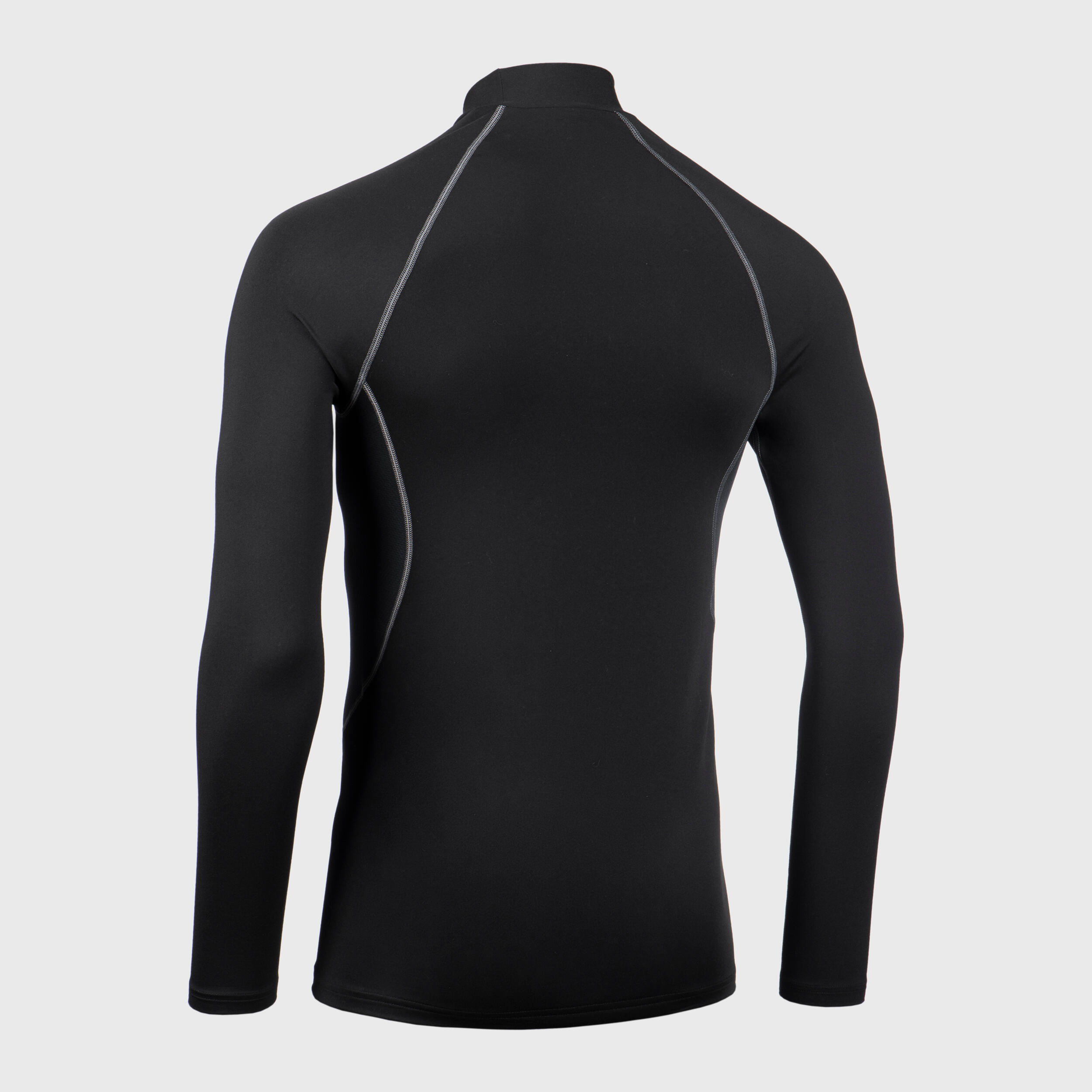 Men's Long-Sleeved Rugby Base Layer Top R500 - Black 2/5