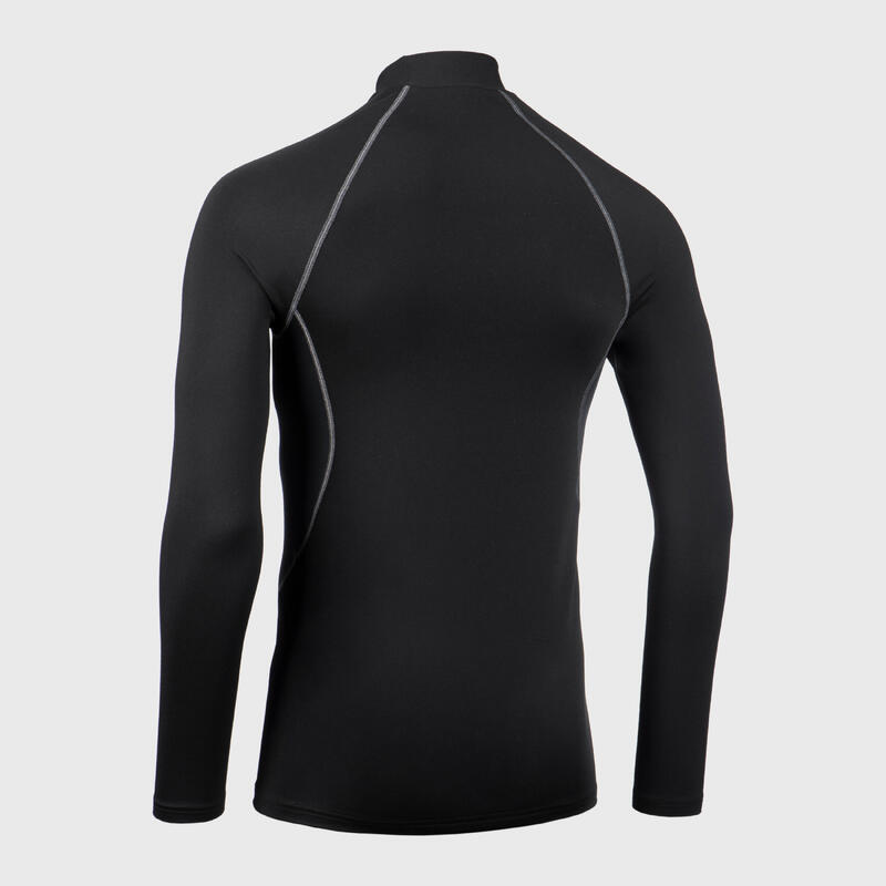 Camiseta térmica de manga larga de rugby Hombre - CAMISETA SS ML R500 Negro