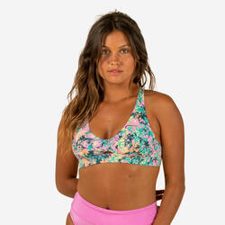 Top bikini Mujer deportivo espalda ajustable rosa