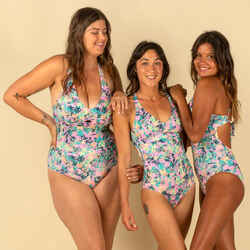 SURFING ONE-PIECE SWIMSUIT AGATHA PUNKY PINK WITH DOUBLE BACK ADJUSTMENT