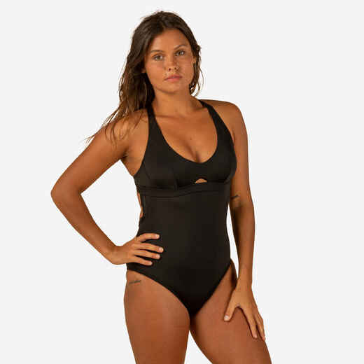 
      WOMEN’S SURFING ONE-PIECE SWIMSUIT WITH DOUBLE BACK ADJUSTMENT AGATHA - BLACK
  