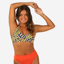 Top bikini Mujer deportivo espalda ajustable estampado