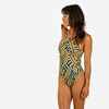 WOMEN'S ONE-PIECE SURFING SWIMSUIT WITH X-BACK ANDREA SURF WITH REMOVABLE CUPS