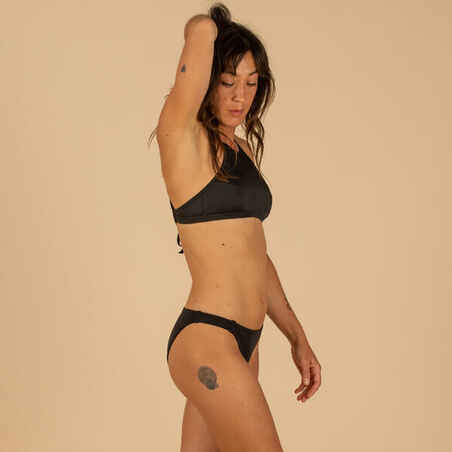 Top bikini Mujer surf deportivo cuello halter negro