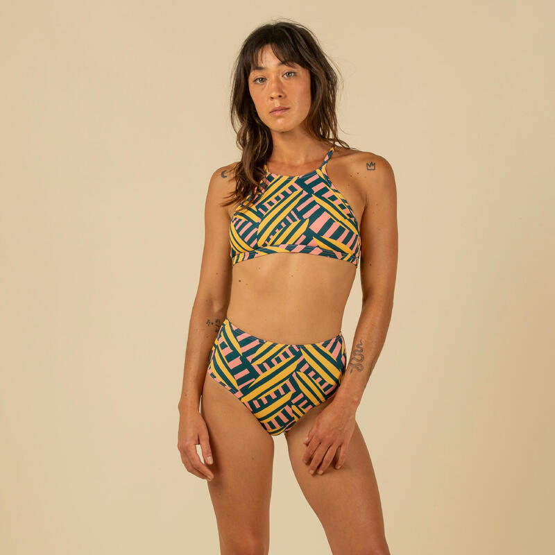 Top de bikini de Surf Andrea Mulher com almofadas