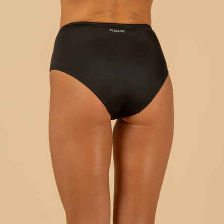 Braguita bikini Mujer surf alta negro. Disponible en talla grande