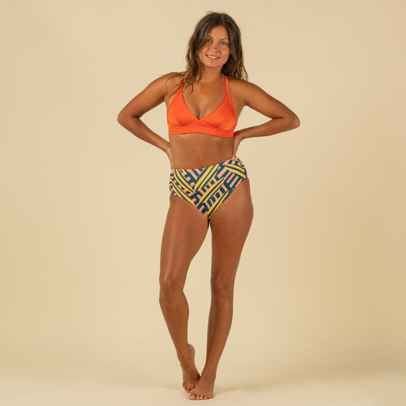 Bikini-Hose Surfen Damen hoher Taillenbund Romi Surf 