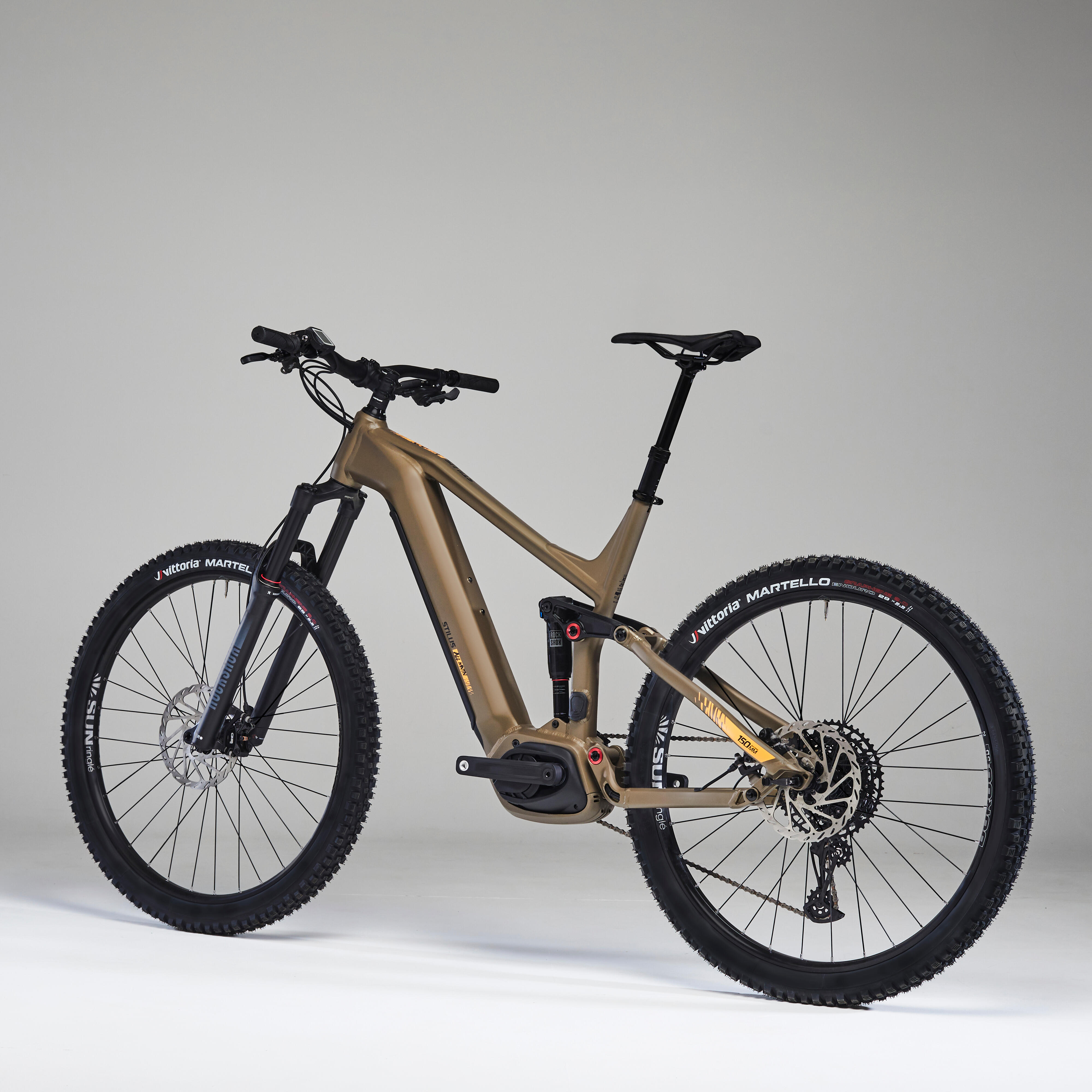 29" all-suspension electric mountain bike - stilus e-all mountain ochre