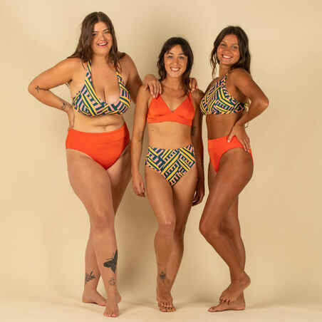 Moteriška banglenčių sporto maudymosi liemenėlė su paminkštintais kaušeliais „Andrea Surf“