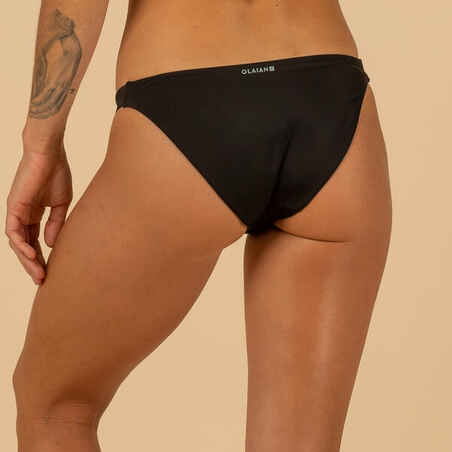 Black ALY swimsuit bottoms with elasticated thin edges