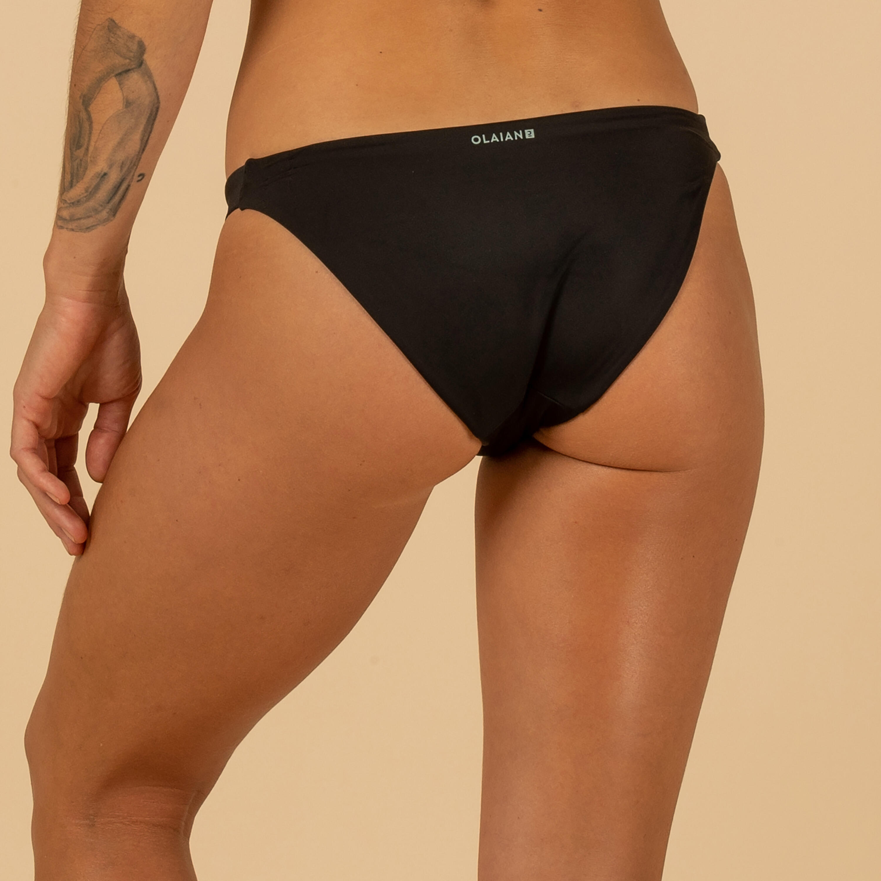 Braga bikini Mujer surf laterales elásticos negro 2/6