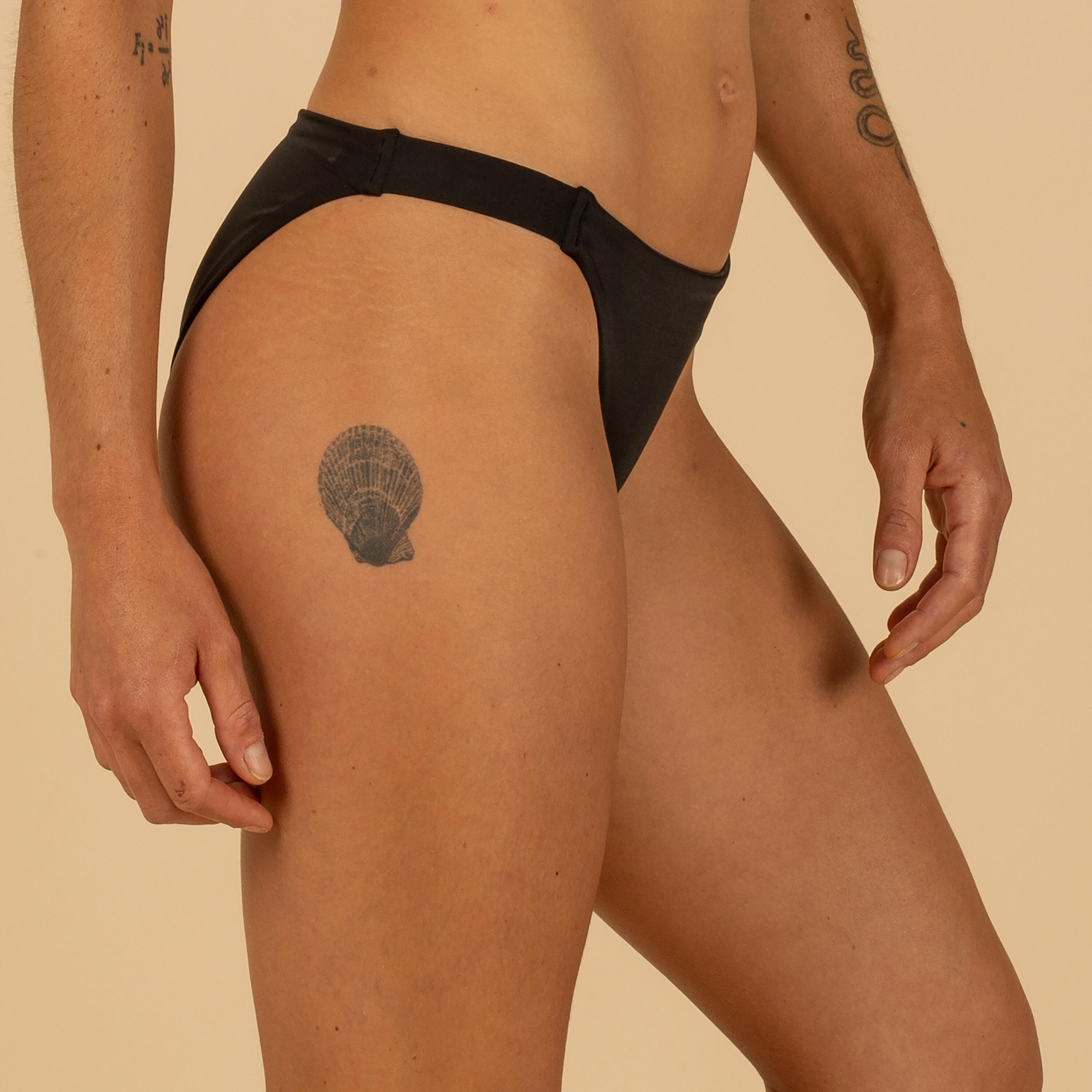 Braga bikini Mujer surf laterales elásticos negro 3/6