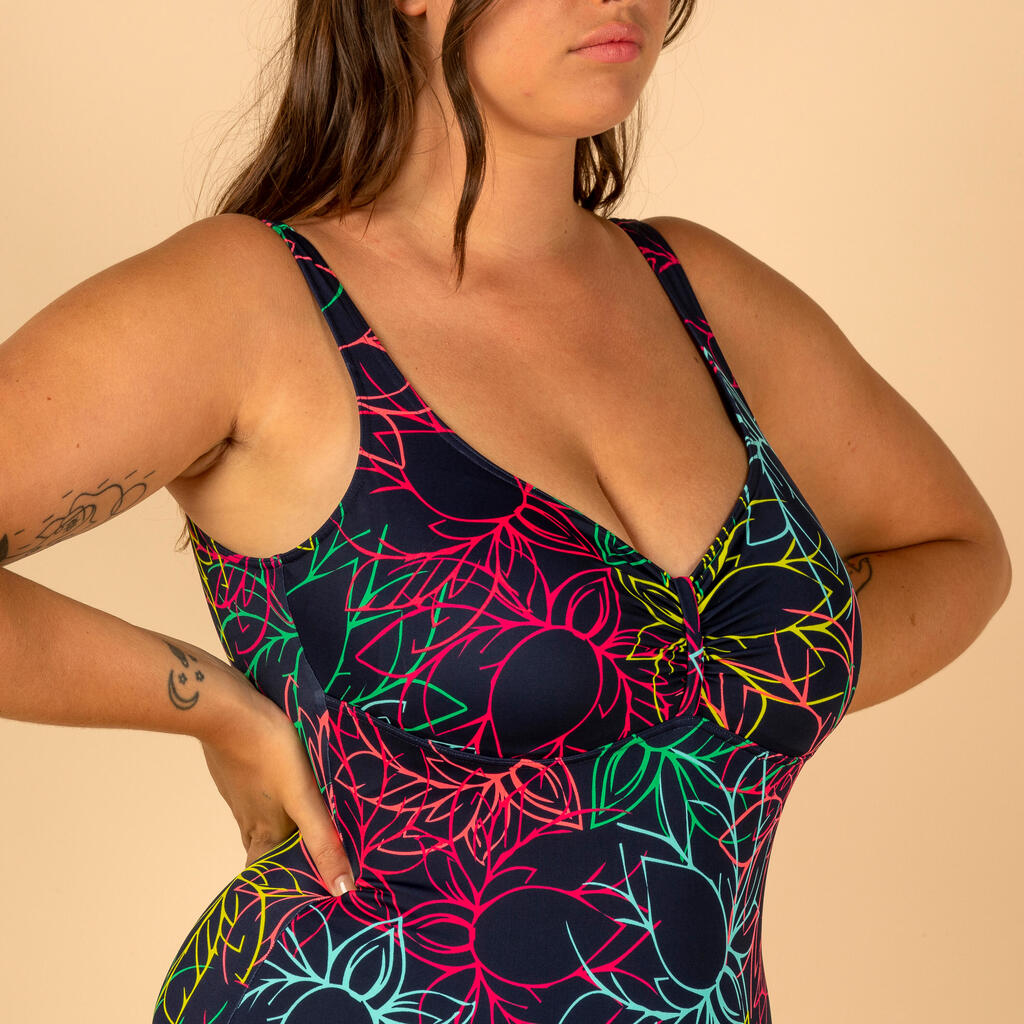Women's 1-piece swimsuit - Doli palmer pink