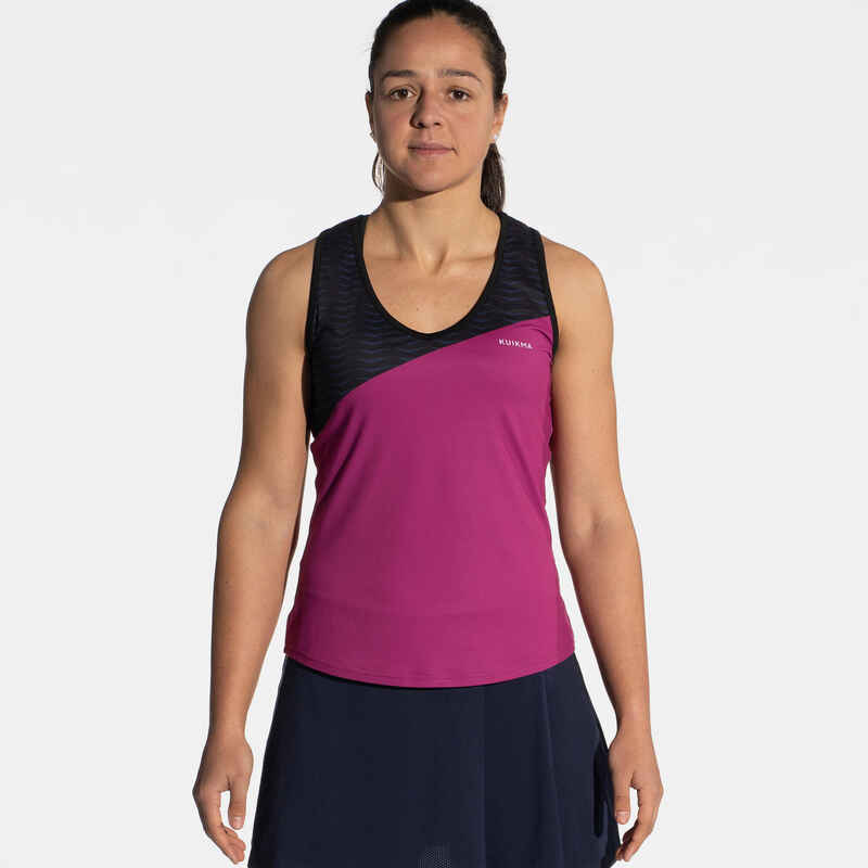 Women's Technical Breathable Padel Tank Top 900 - Purple