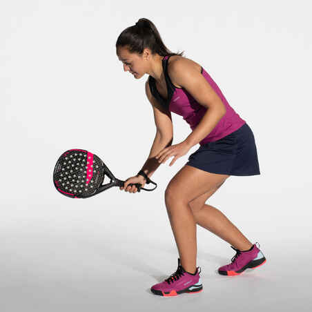 Women's Technical Breathable Padel Tank Top 900 - Purple