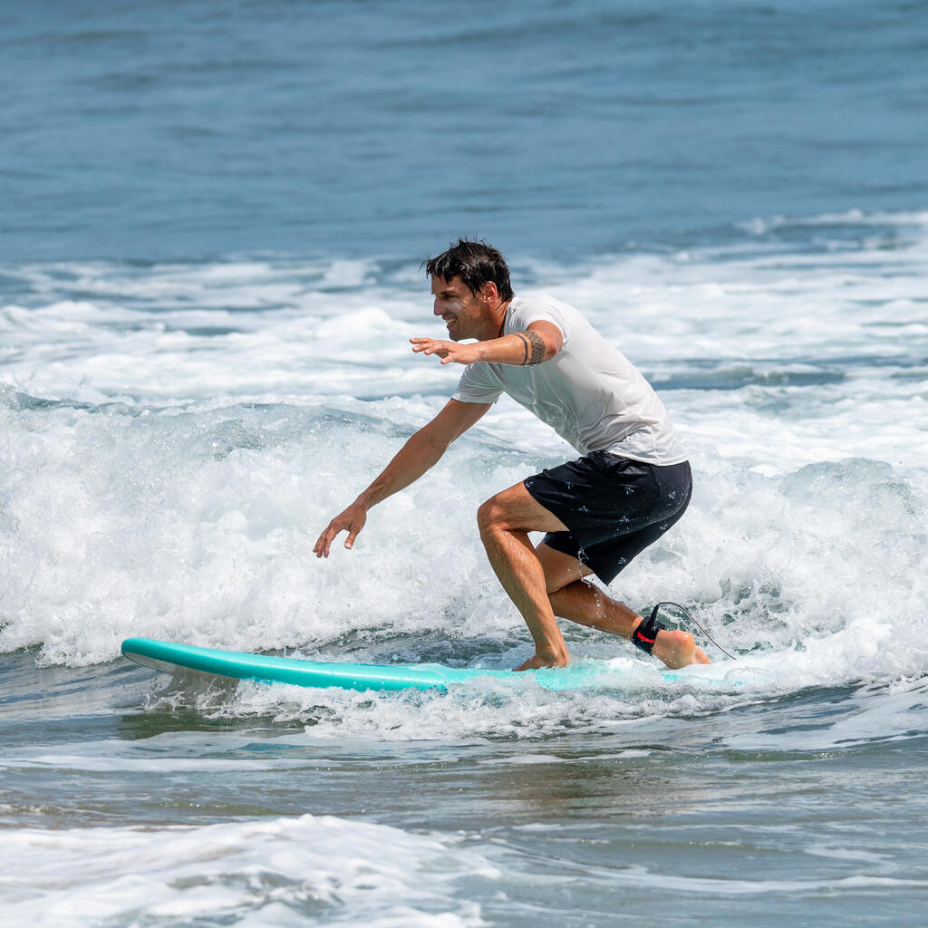 Šorts za plivanje Surf 100 dužine 38 cm muški - ljubičasto/sivi