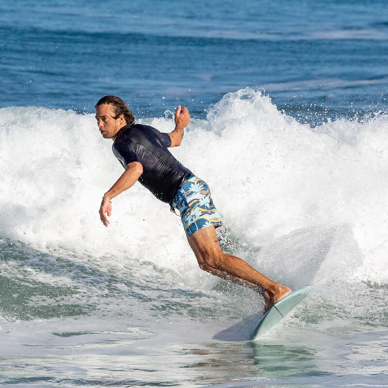 Boardshort voor surfen 500 17" PALMERAIE grijs