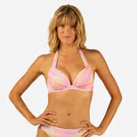 Women's Push-Up Swimsuit Top with Fixed Padded Cups ELENA SALTY