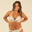 Top bikini Mujer surf push up relleno fijo aros beige