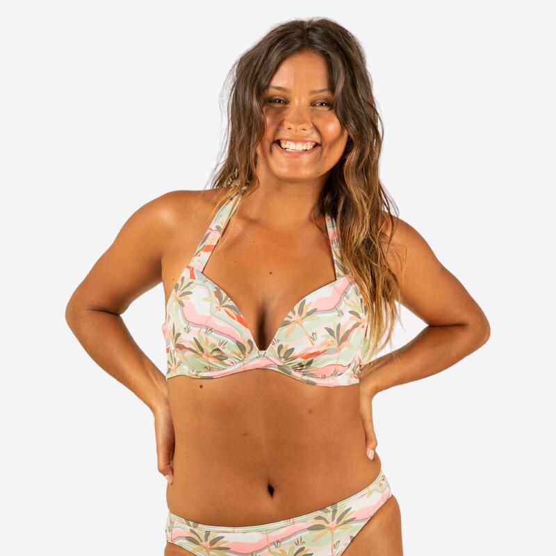 Top de bikini de Surf Elena Mulher push up com almofadas fixas Palmerai