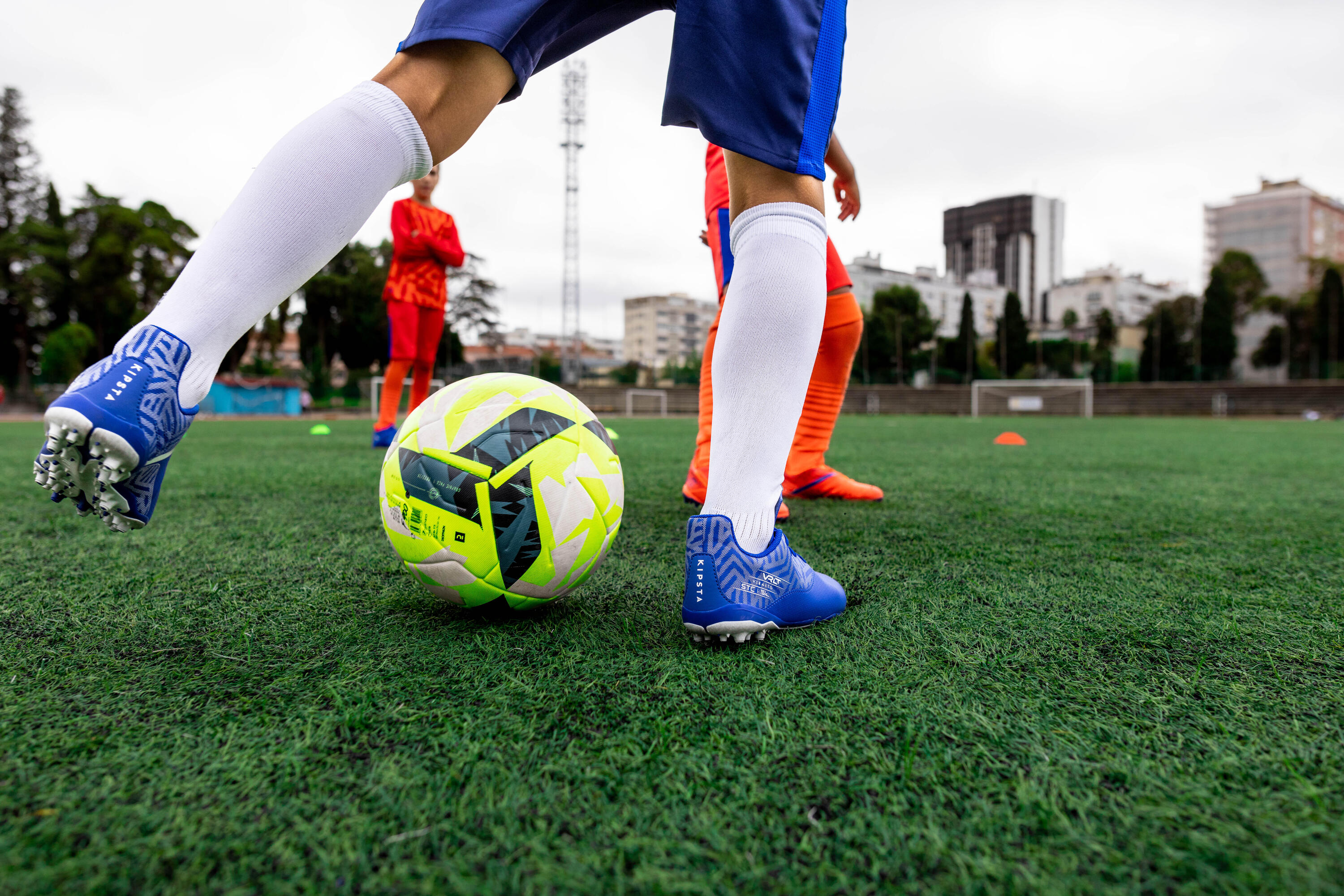 Medias de Fútbol Kipsta F100 niños blanco 8/11