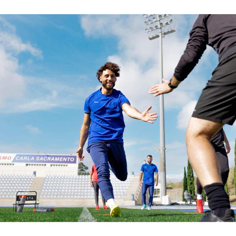 Trainingsbroek voor voetbal volwassenen CLR marineblauw en blauw