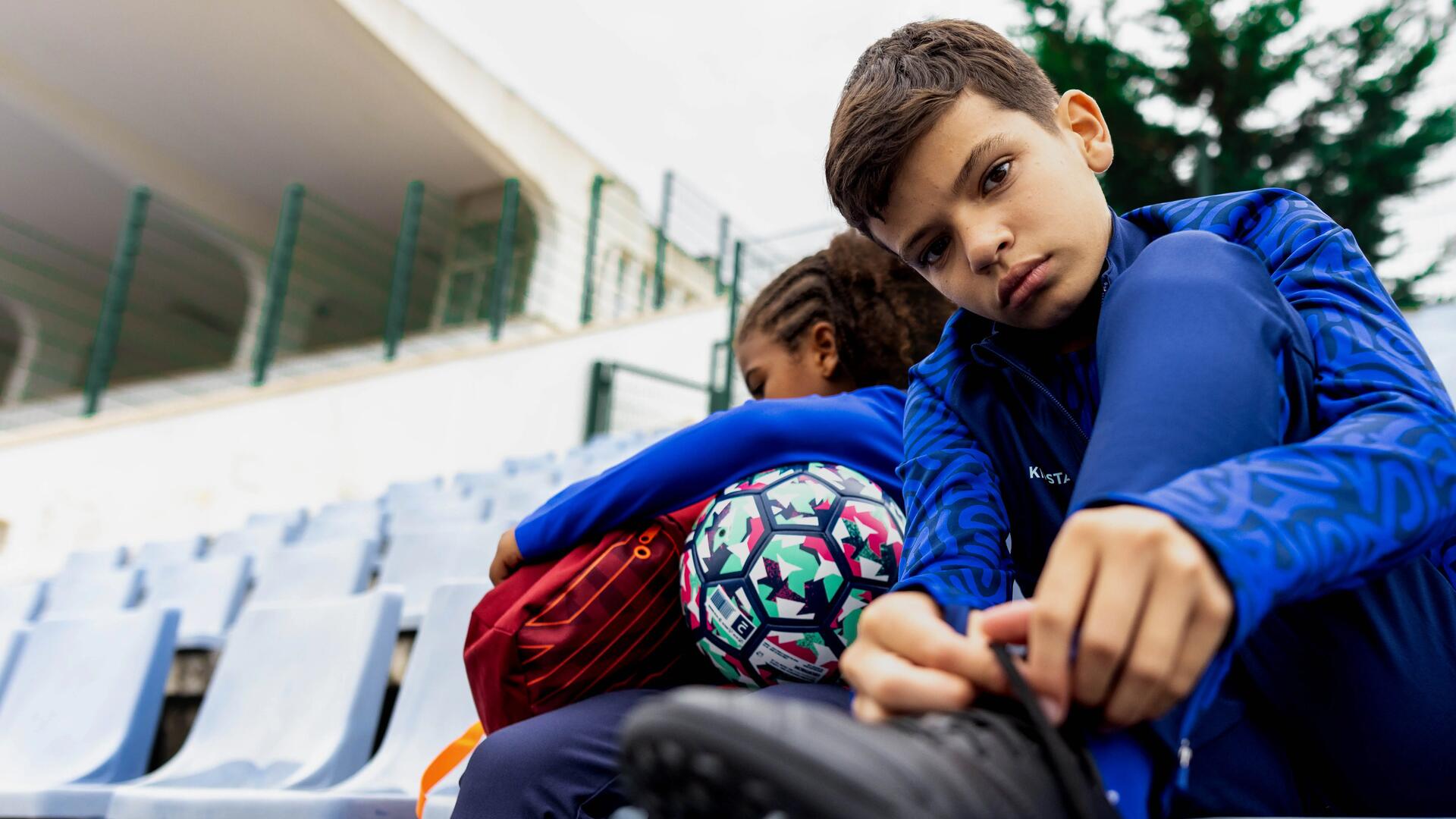 Ballon de football Light LEARNING BALL BLEU VEET VIOLET TAILLE 4