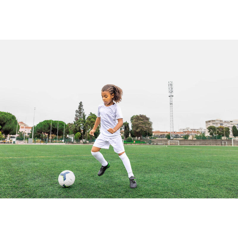 Pantalón corto de fútbol Niños Kipsta F100 blanco