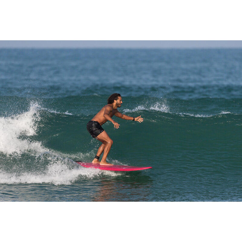 Boardshorts Surfen Standard 100 Palmito schwarz